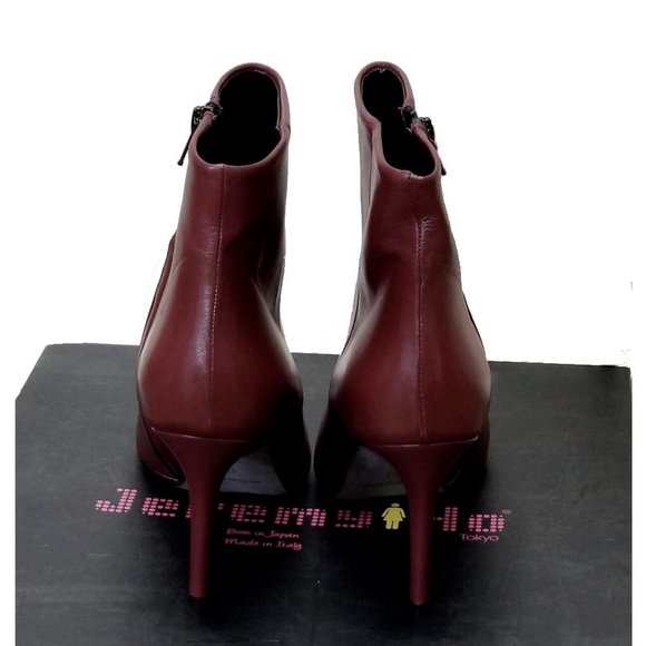 NWOT Jeremy Ho Burgundy Leather Booties - Picture 3 of 7